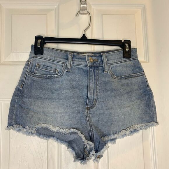 PINK Victoria’s Secret Jean Shorts Raw Hem Size 2 - Picture 1 of 9
